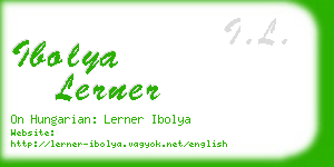 ibolya lerner business card